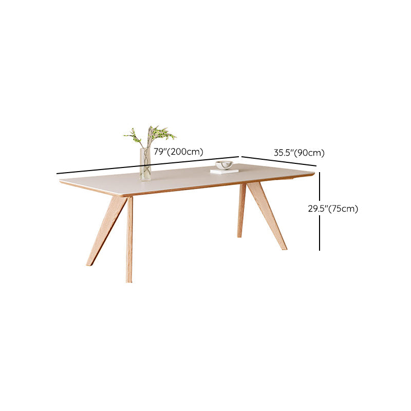 Medieval Modern Stone Dining Table 4 Ash Legs Table for Dining Room Clearhalo 'Dining Tables & Seating' 'Dining Tables' 'dining_table' 'furn' 'furn_dining_table' 'Furniture' 'Kitchen & Dining Furniture' 6739451