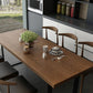 Industrial Style Wood Dining Table Dining Rectangle Table with Metal Legs