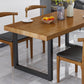 Industrial Style Wood Dining Table Dining Rectangle Table with Metal Legs
