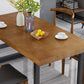 Industrial Style Wood Dining Table Dining Rectangle Table with Metal Legs