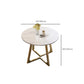 Glam Stone Round Dining Table Double Pedestal Table for Dining Room Clearhalo 'Dining Tables & Seating' 'Dining Tables' 'dining_table' 'furn' 'furn_dining_table' 'Furniture' 'Kitchen & Dining Furniture' 6739506