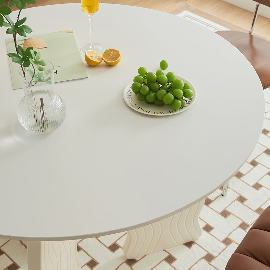 Modern Round Dining Table 3 White Legs Table for Dining Room Clearhalo 'Dining Tables & Seating' 'Dining Tables' 'dining_table' 'furn' 'furn_dining_table' 'Furniture' 'Kitchen & Dining Furniture' 6739580