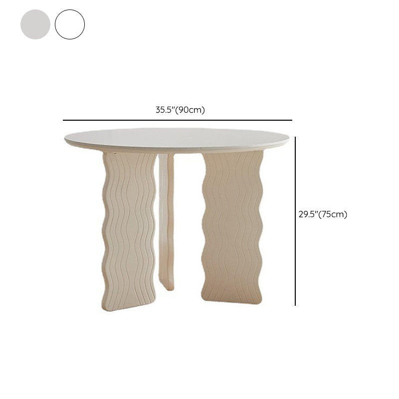 Modern Round Dining Table 3 White Legs Table for Dining Room Clearhalo 'Dining Tables & Seating' 'Dining Tables' 'dining_table' 'furn' 'furn_dining_table' 'Furniture' 'Kitchen & Dining Furniture' 6739588