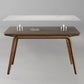Modern Rectangle Dining Table Sintered Stone Table with Wooden Legs Clearhalo 'Dining Tables & Seating' 'Dining Tables' 'dining_table' 'furn' 'furn_dining_table' 'Furniture' 'Kitchen & Dining Furniture' 6739596