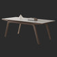 Modern Rectangle Dining Table Sintered Stone Table with Wooden Legs Clearhalo 'Dining Tables & Seating' 'Dining Tables' 'dining_table' 'furn' 'furn_dining_table' 'Furniture' 'Kitchen & Dining Furniture' 6739600