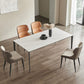 Industrial Style Rectangle Dining Table Sintered Stone Table with Metal Legs for Kitchen 63"L x 35.4"W x 29.5"H Without Chairs Clearhalo 'Dining Tables & Seating' 'Dining Tables' 'dining_table' 'furn' 'furn_dining_table' 'Furniture' 'Kitchen & Dining Furniture' 6739606