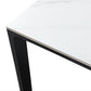 Industrial Style Rectangle Dining Table Sintered Stone Table with Metal Legs for Kitchen Clearhalo 'Dining Tables & Seating' 'Dining Tables' 'dining_table' 'furn' 'furn_dining_table' 'Furniture' 'Kitchen & Dining Furniture' 6739611