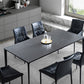 Mid-Century Dining Room Table Rectangle Stone Dinette Table for Home Clearhalo 'Dining Tables & Seating' 'Dining Tables' 'dining_table' 'furn' 'furn_dining_table' 'Furniture' 'Kitchen & Dining Furniture' 6739624