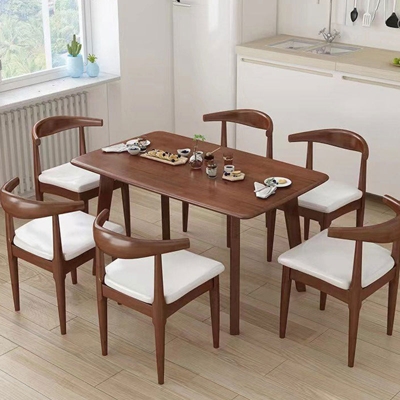 Mesa de comedor de madera maciza Mesa de comedor rectangular para cocina