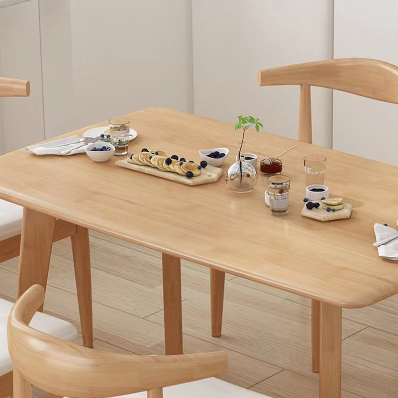 Mesa de comedor de madera maciza Mesa de comedor rectangular para cocina