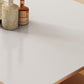 Mid-Century Dining Room Table Rectangle Stone Dinette Table in White