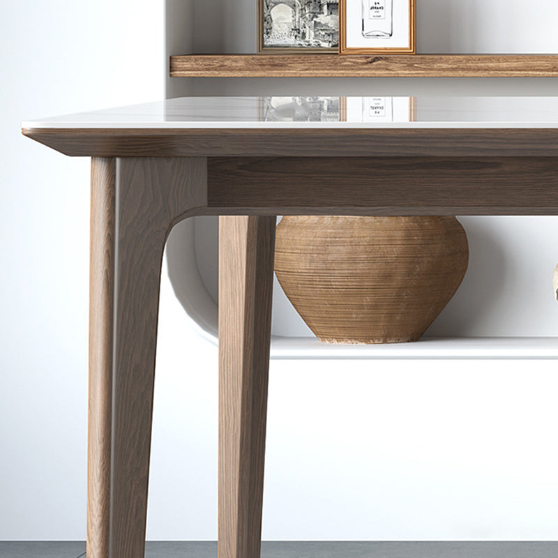 Mid-Century-Esszimmertisch, rechteckiger Esstisch aus Stein für das Esszimmer