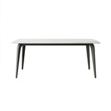 Table de salle à manger du milieu du siècle Table de dinette rectangulaire en pierre pour cuisine