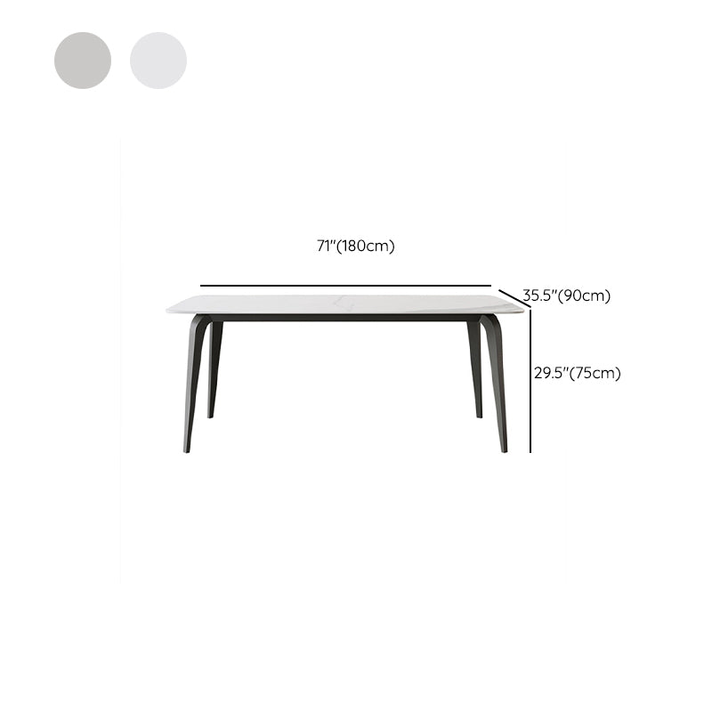 Table de salle à manger du milieu du siècle Table de dinette rectangulaire en pierre pour cuisine