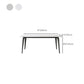 Table de salle à manger du milieu du siècle Table de dinette rectangulaire en pierre pour cuisine