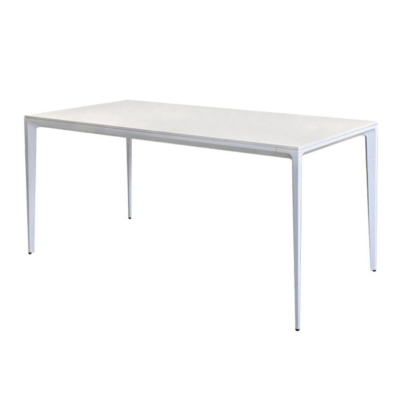 金属フレーム付きホワイトストーンダイナーテーブルセット1/2/5ピースモダンなダイニングセット