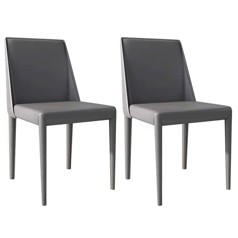 White Stone Dining Table Set 1/2/5/7 Pieces Glam Dinette Set for Kitchen 2 Grey Chairs Clearhalo 'Dining Room Sets' 'Dining Tables & Seating' 'dining_room_set' 'furn' 'furn_dining_room_set' 'Furniture' 'Kitchen & Dining Furniture' 6739790