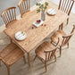 Contemporary 1/2/5/7 Pieces Furniture Rectangle Solid Wood Dining Set in Brown