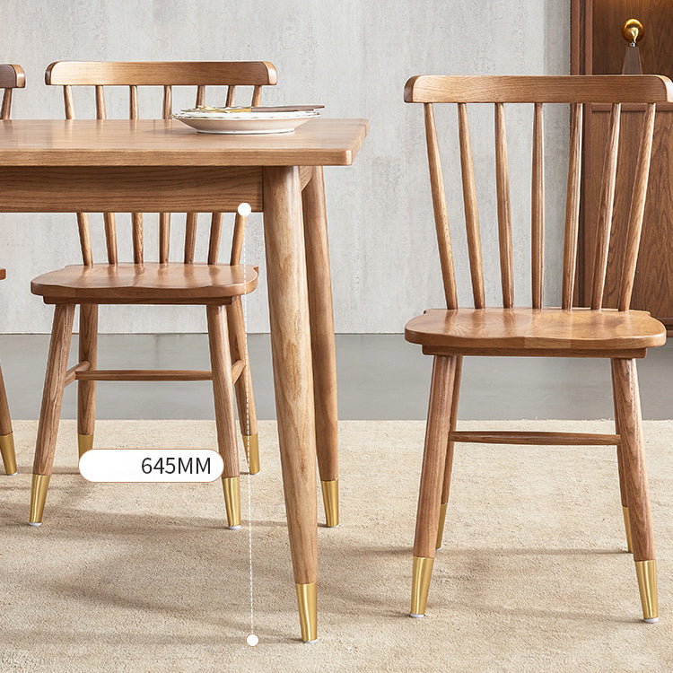 Contemporary 1/2/5/7 Pieces Furniture Rectangle Solid Wood Dining Set in Brown