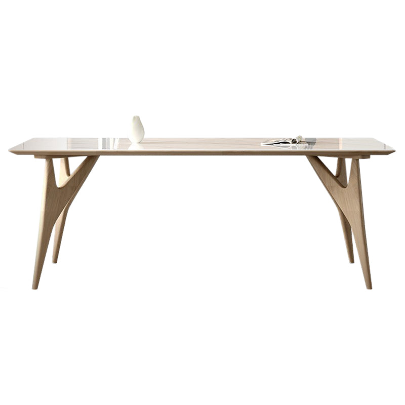 コンテンポラリースタイル1/2/5/7ピースダイニングチェアセット長方形の石造りの家具