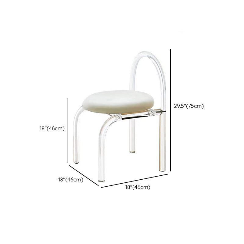 Set di dinette acrilica glam per casa set da pranzo bianco 1/3/7