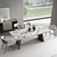 Steen bovenste eettafel set 1/4/5/7 stuks dinette ingesteld voor eetkamer