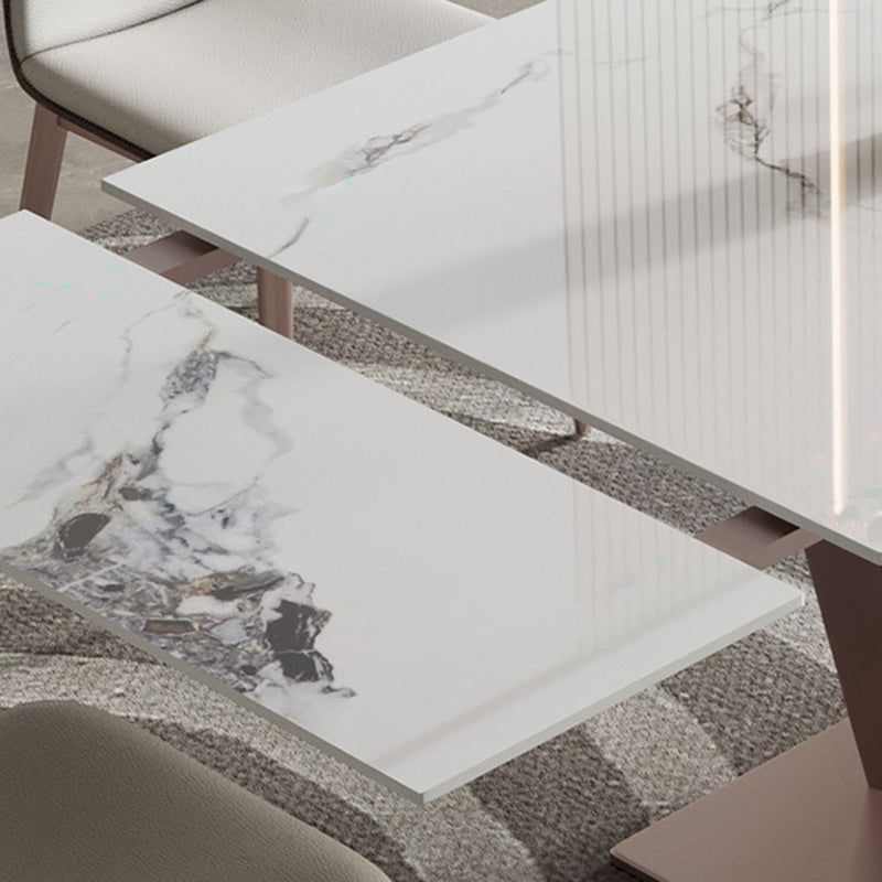 Contemporary 1/4/6/7/9 Pieces Dining Chairs Set Stone Rectangle Furniture Clearhalo 'Dining Room Sets' 'Dining Tables & Seating' 'dining_room_set' 'furn' 'furn_dining_room_set' 'Furniture' 'Kitchen & Dining Furniture' 6739936