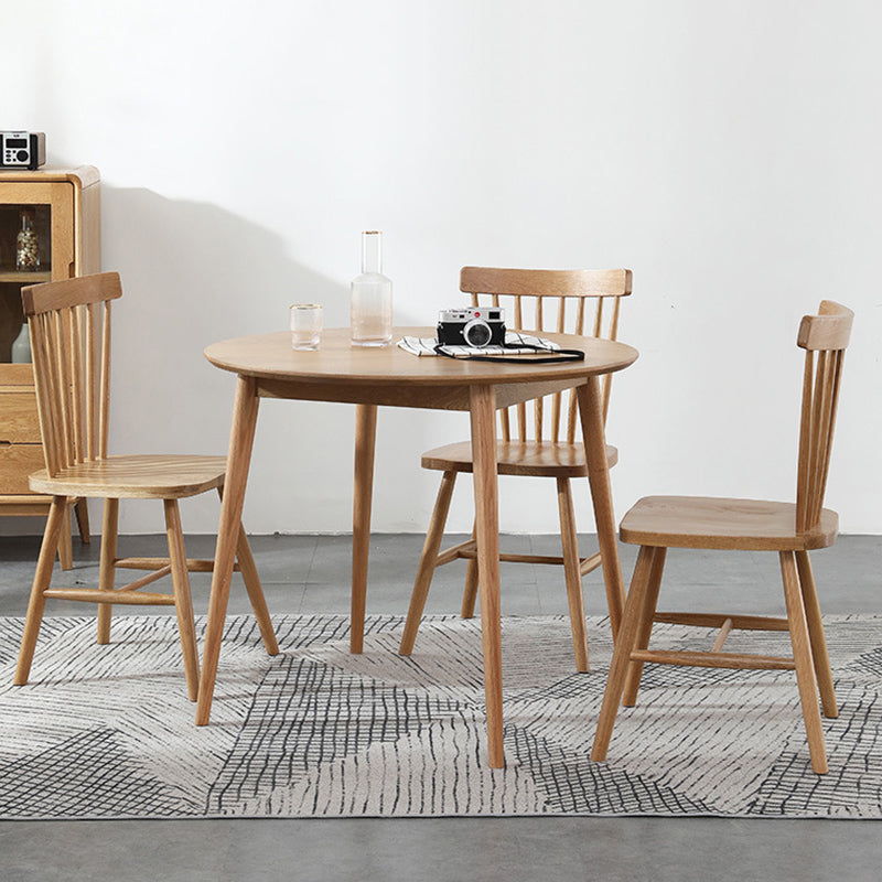 Modern Oak Wood Dining Set 1/2/3/5 stuks Bruine dinette set met stoelen