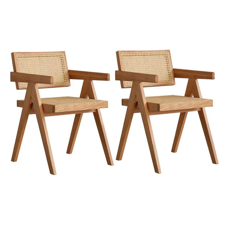 1/2/4/6 Pcs Solid Wood Dining Room Set Modern Style Dining Set with Rectangle Table 2 Wood Chairs Clearhalo 'Dining Room Sets' 'Dining Tables & Seating' 'dining_room_set' 'furn' 'furn_dining_room_set' 'Furniture' 'Kitchen & Dining Furniture' 6740066