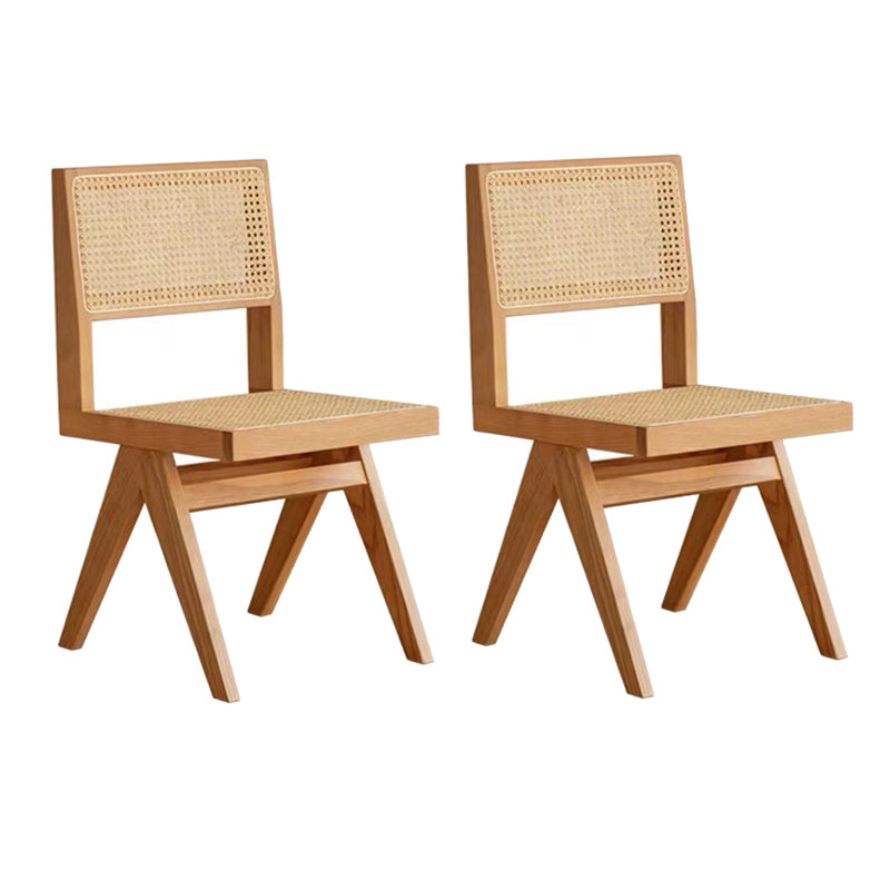 1/2/4/6 Pcs Solid Wood Dining Room Set Modern Style Dining Set with Rectangle Table 2 Brown Chairs Clearhalo 'Dining Room Sets' 'Dining Tables & Seating' 'dining_room_set' 'furn' 'furn_dining_room_set' 'Furniture' 'Kitchen & Dining Furniture' 6740067