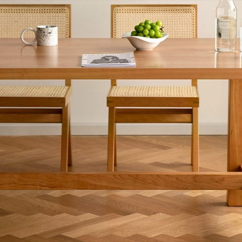 1/2/4/6 PCS Solid Wood Dining Room Set moderne stijl eetgelegenheid met rechthoekige tafel