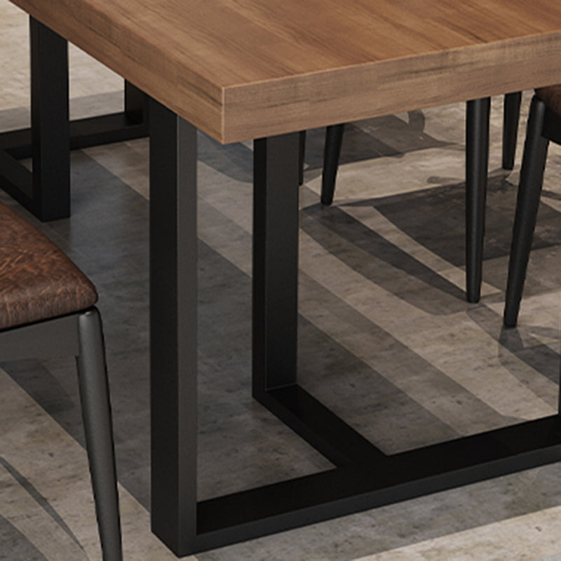 Set da pranzo industriale fisso 1/3/5 pezzi mobili in legno massiccio marrone per casa