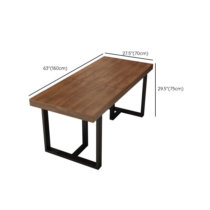 Set da pranzo industriale fisso 1/3/5 pezzi mobili in legno massiccio marrone per casa