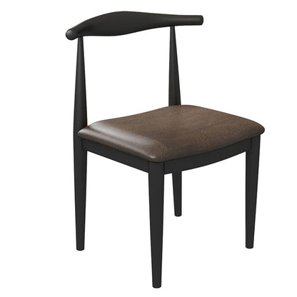 Fixed Industrial Dinette Set 1/5 Pcs Brown Solid Wood Furniture for Home