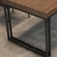 Fixed Industrial Dinette Set 1/5 Pcs Brown Solid Wood Furniture for Home