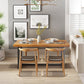 Industrial Natural Finish Dining Table Set 1/2/5 Pcs Solid Wood Dinette Set for Home Clearhalo 'Dining Room Sets' 'Dining Tables & Seating' 'dining_room_set' 'furn' 'furn_dining_room_set' 'Furniture' 'Kitchen & Dining Furniture' 6740195