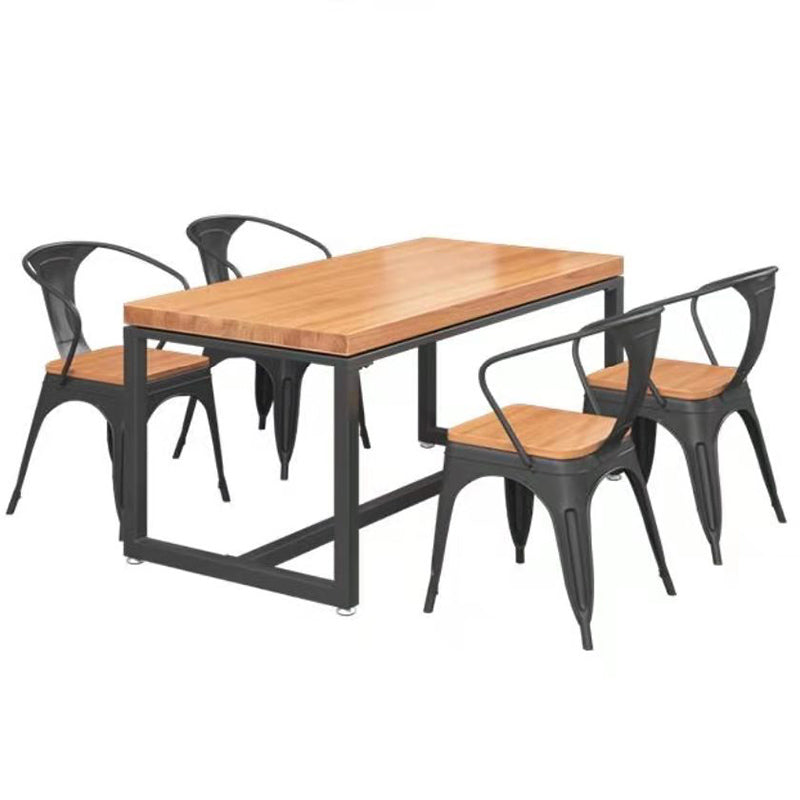 Set tavolo da pranzo rettangolare industriale Set dinette da 1/4/5 pezzi per la casa