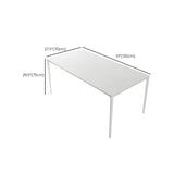 Contemporáneo 1/2/5/7 piezas sillas de comedor muebles de rectángulo de piedra en blanco