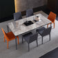 Stile contemporaneo 1/2/5/7 pezzi sedie da pranzo set mobili rettangolo in pietra in grigio