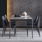 Stile contemporaneo 1/2/5/7 pezzi sedie da pranzo set mobili rettangolo in pietra in grigio