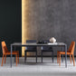 Stile contemporaneo 1/2/5/7 pezzi sedie da pranzo set mobili rettangolo in pietra in grigio