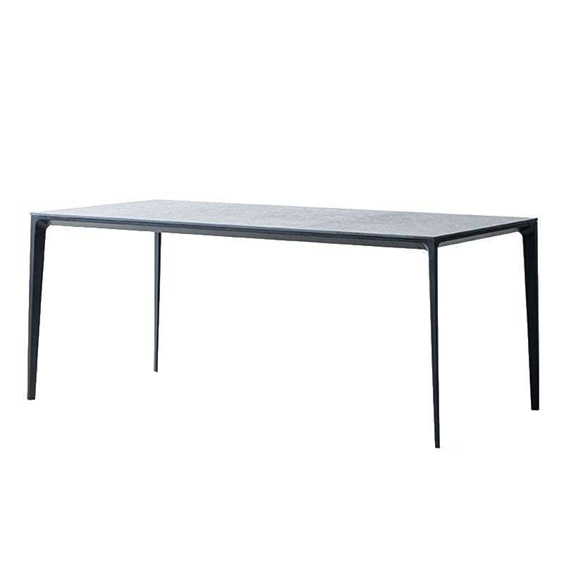 Stile contemporaneo 1/2/5/7 pezzi sedie da pranzo set mobili rettangolo in pietra in grigio