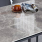 Stile contemporaneo 1/2/5/7 pezzi sedie da pranzo set mobili rettangolo in pietra in grigio