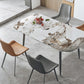 Contemporary Stone Dining Table Kitchen Dinner Table with 4-foot Clearhalo 'Dining Tables & Seating' 'Dining Tables' 'dining_table' 'furn' 'furn_dining_table' 'Furniture' 'Kitchen & Dining Furniture' 6740273