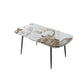 Contemporary Stone Dining Table Kitchen Dinner Table with 4-foot Clearhalo 'Dining Tables & Seating' 'Dining Tables' 'dining_table' 'furn' 'furn_dining_table' 'Furniture' 'Kitchen & Dining Furniture' 6740274
