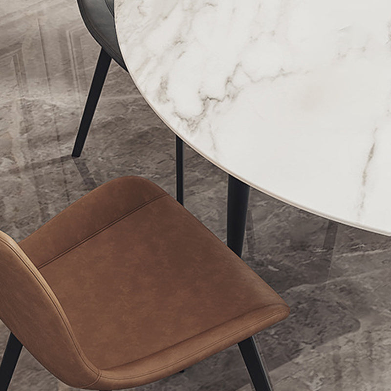 Contemporary Stone Dining Table Kitchen Dinner Table with 4-foot Clearhalo 'Dining Tables & Seating' 'Dining Tables' 'dining_table' 'furn' 'furn_dining_table' 'Furniture' 'Kitchen & Dining Furniture' 6740278