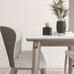 Mesa de comedor estilo Glam, mesa de comedor rectangular de piedra en blanco