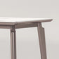 Mesa de comedor estilo Glam, mesa de comedor rectangular de piedra en blanco