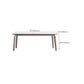 Mesa de comedor estilo Glam, mesa de comedor rectangular de piedra en blanco