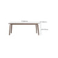 Mesa de comedor estilo Glam, mesa de comedor rectangular de piedra en blanco